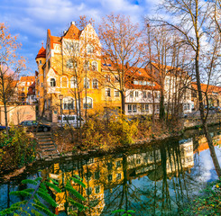 Poster - Golden autumn in Germany . landmarks of Bavaria- beautiful town Bamberg