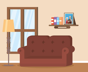 Sticker - living room flat image design