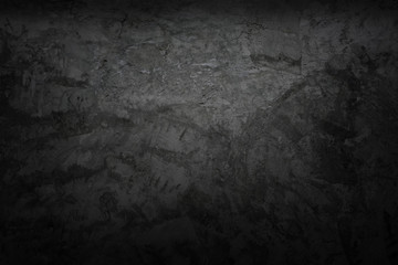 Wall Mural - Black wall texture rough background dark . concrete floor or old grunge background with black