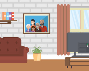 Poster - living room flat image design