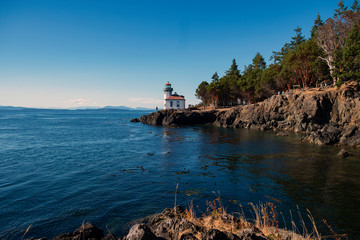 Wall Mural - lighthouse on an island