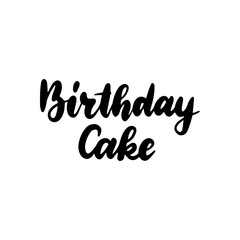 Sticker - Birthday Cake Handwritten Lettering