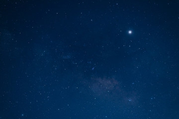 The sky and star in the mid night time.Night landscape and milky way.Universe and space background.