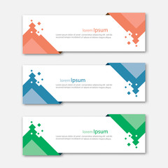 Wall Mural - set of abstract design banner template.