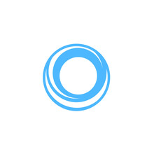 Abstract Blue Cirlce Logo Icon
