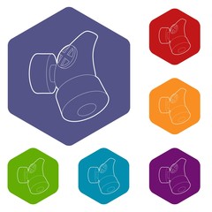 Canvas Print - Respirator icon. Outline illustration of respirator vector icon for web