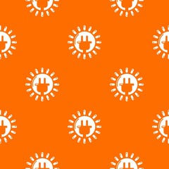 Poster - Unplugged electrical plug pattern vector orange for any web design best