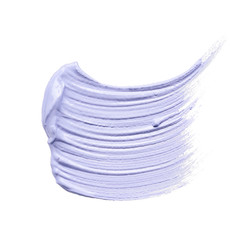 Wall Mural - Gently purple strokes and texture of face cream or acrylic paint isolated on white background