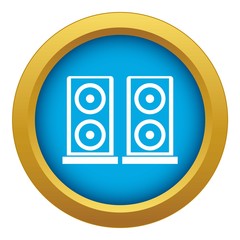 Wall Mural - Music speakers icon blue vector isolated on white background for any design