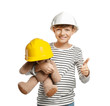 © Pixel-Shot - Cute little builder on white background