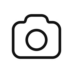 Photo camera vector icon in modern design style for web site and mobile app