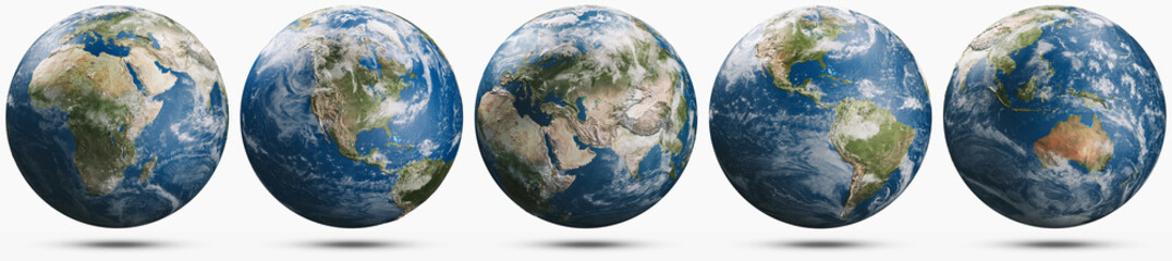Wall Mural - planet earth weather globe set