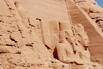  Abu Simbel temples are two massive rock temples in Abu Simbel in Nubia, southern Egypt.The complex is part of the UNESCO World Heritage Site known as the 