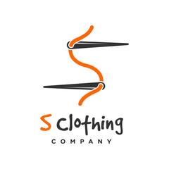 Wall Mural - S clothing logo design template