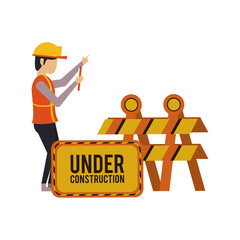 Wall Mural - construction architectural engineering work cartoon