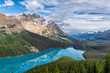 Morning view of Peyto Lake in Banff National Park, Canada.