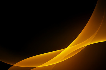 Wall Mural - abstract light gold gradient curve luxury concept graphic on dark background, copy space composition