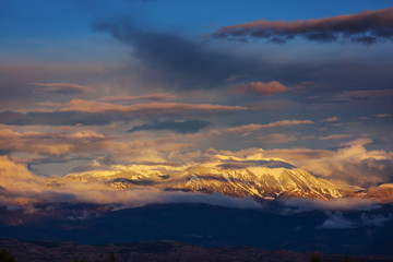 Canvas Print - Winter mountains