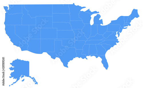 Us map Wallpaper Mural