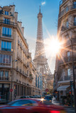 Fototapeta Paryż - beautiful view of the Eiffel tower in Paris, France