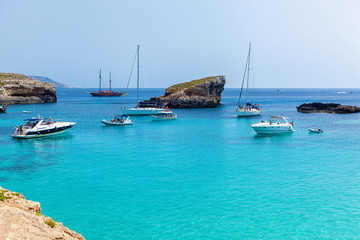 Pure crystal water of Blue Lagoon on Malta