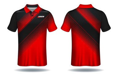 Poster - T-shirt polo design, Sport jersey template.	