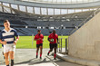 © wavebreak3 - Male rugby players returning the dressing room after the match