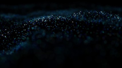 Wall Mural - animated background with particles with a shallow depth of focus.
