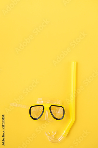 Download A Yellow Snorkel And Diving Mask On A Yellow Background Overhead Lay Flat Buy This Stock Photo And Explore Similar Images At Adobe Stock Adobe Stock Yellowimages Mockups
