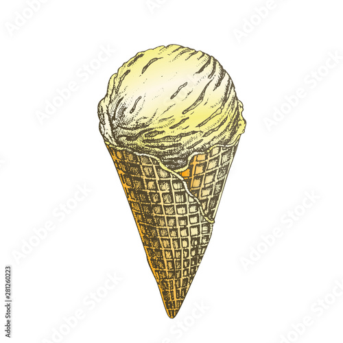 Color Ice Cream Cone Template