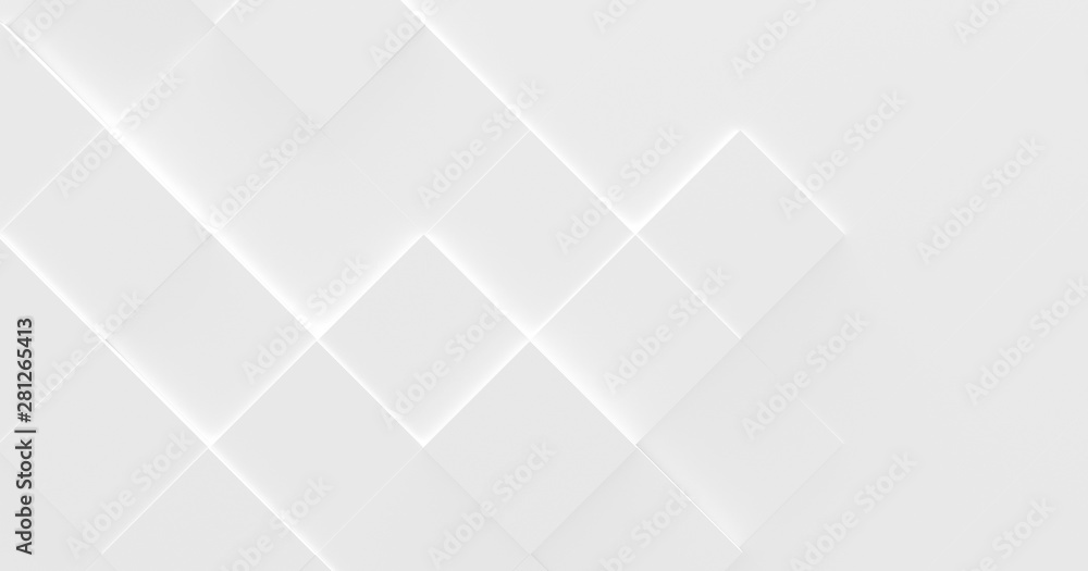 White Business Style Background (3D Illustration) - obrazy, fototapety, plakaty 