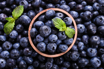 Canvas Print - Fresh ripe blueberries