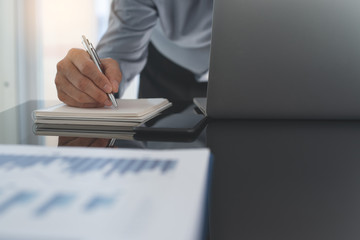 Wall Mural - Business man working in office