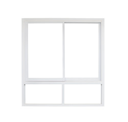 Wall Mural - Modern house window frame isolated on white background