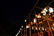 © show999 - [夏の夕暮れイメージ] 提灯の明かりが郷愁を誘う，ふるさとで盆休みに開かれる盆踊り大会のシーン