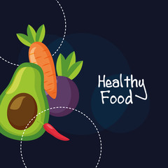 Canvas Print - Healthy and organic food vector design