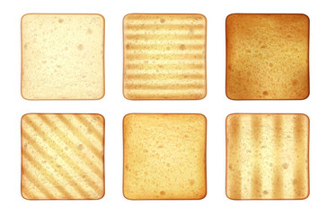 Canvas Print - Roasted Toasts Bread Set