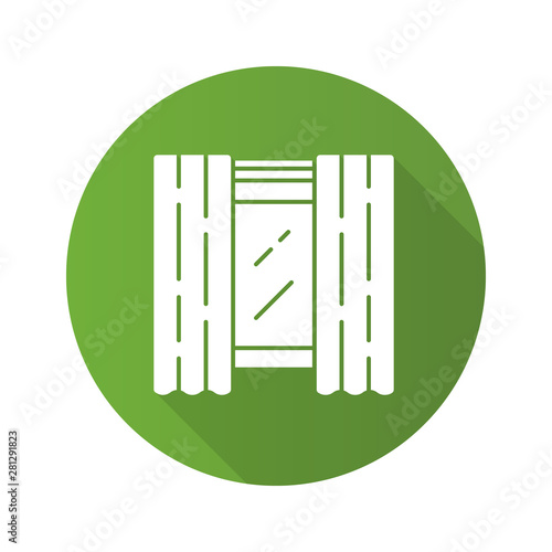 Window Panel Pair Flat Design Long Shadow Glyph Icon Home