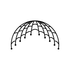 Fishing net icon, logo isolated on white background
