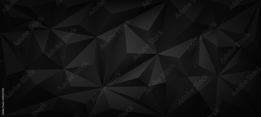 Dark polygon 3d background - obrazy, fototapety, plakaty 