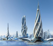 Futuristic city architecture