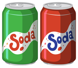 Wall Mural - soda can in aluminium on white