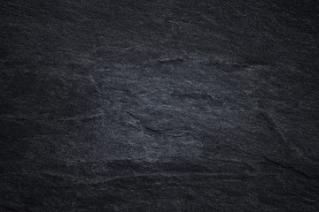 Dark grey black slate background or natural black stone texture