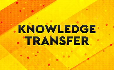 Knowledge Transfer abstract digital banner yellow background