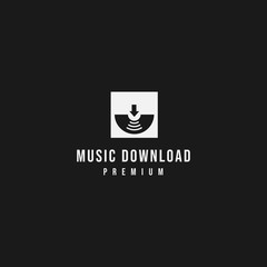 Wall Mural - Music download logo