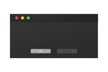 Wall Mural - dark theme of an error message popup in a night mode.