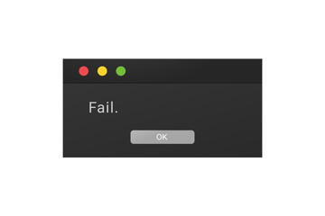 Wall Mural - Dark theme of an error message popup in a night mode.