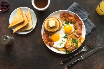 Wall Mural - Full American Breakfast