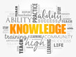 © dizain - KNOWLEDGE word cloud collage, education concept background