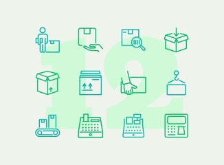 Sticker - Shopping and delivery icons